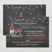 kerstfeest Drink Mulled Wine Merry Ice Party nodig Kaart (Voorkant / Achterkant)