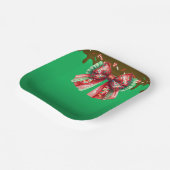 Kerstfeest Druppel Bling Feestelijke Vrolijke Kers Papieren Bordje (Gebogen)