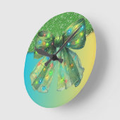 Kerstfeest Druppel Bling Feestelijke Vrolijke Kers Ronde Klok (Hoek)