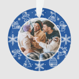 kerstfeest | Dubbele zaadnaam en jaarlijkse fotose Ornament