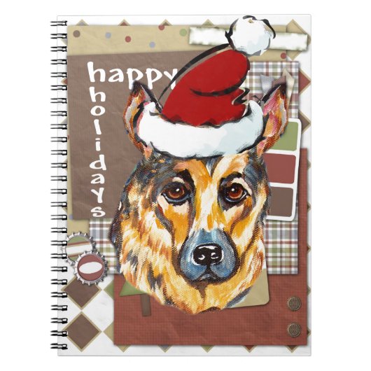 KERSTFEEST DUITSE HERDER NOTITIEBOEK (Voorkant)