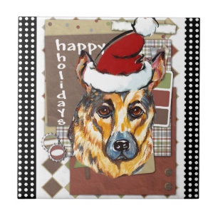 KERSTFEEST DUITSE HERDER TEGELTJE