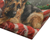 Kerstfeest Duitse Herdershond Snijplank (Hoek)