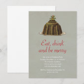 Kerstfeest Eat Drink zijn prettige feestdag Kaart (Voorkant / Achterkant)