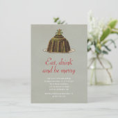 Kerstfeest Eat Drink zijn prettige feestdag Kaart (Staand voorkant)