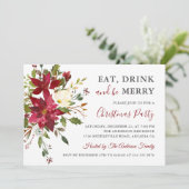 Kerstfeest Eat Drink zijn prettige feestdag Kaart (Staand voorkant)