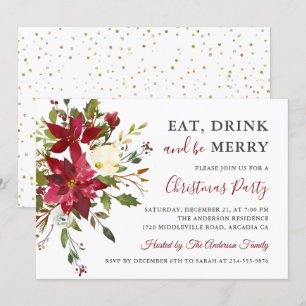 Kerstfeest Eat Drink zijn prettige feestdag Kaart