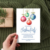 Kerstfeest Eenvoudige Waterverf Ornamenten Kaart