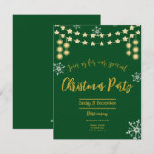 Kerstfeest elegant bedrijfsdiner feestdagenkaart (Voorkant / Achterkant)