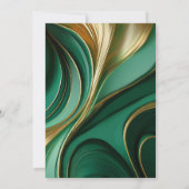 Kerstfeest-Elegant Groen en Goud- Kaart (Achterkant)