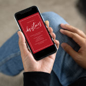 Kerstfeest Elegant Rood Groen Sneeuwvlok Modern Kaart