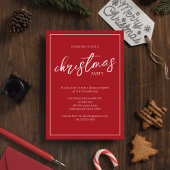 Kerstfeest Elegant Rood Groen Sneeuwvlok Modern Kaart