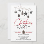 Kerstfeest Elegant Scandinavian Ornament Kaart (Voorkant)