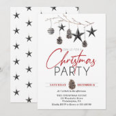 Kerstfeest Elegant Scandinavian Ornament Kaart (Voorkant / Achterkant)