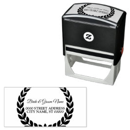 Kerstfeest Elegante Bladeren Vintage Zelfinktende Stempel