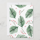 Kerstfeest Elegante Groen Kaart (Achterkant)