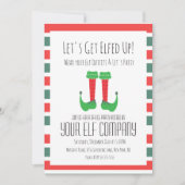 Kerstfeest Elf Costume Kantoor Company Event Kaart (Voorkant)