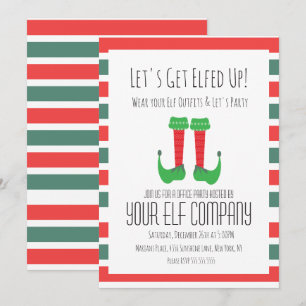 Kerstfeest Elf Costume Kantoor Company Event Kaart
