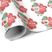 Kerstfeest Elf Familie 4 Foto SO ELFn CUTE Gezegde Cadeaupapier (Rol Hoek)