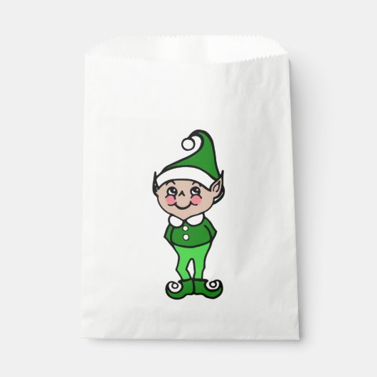 Kerstfeest Elf Favoriet Cookie Zakje (Voorkant)