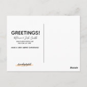 Kerstfeest Elf Feet Whimiscal Briefkaart (Achterkant)