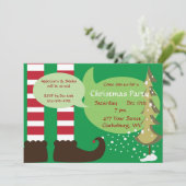 Kerstfeest Elf Kaart (Staand voorkant)