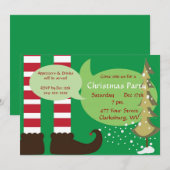 Kerstfeest Elf Kaart (Voorkant / Achterkant)