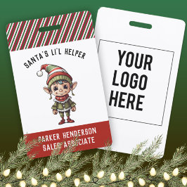 Kerstfeest Elf Naamlabel Badge
