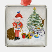 Kerstfeest Elf Ornament (Voorkant)