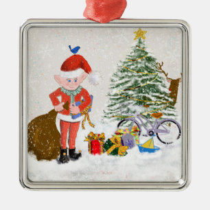 Kerstfeest Elf Ornament
