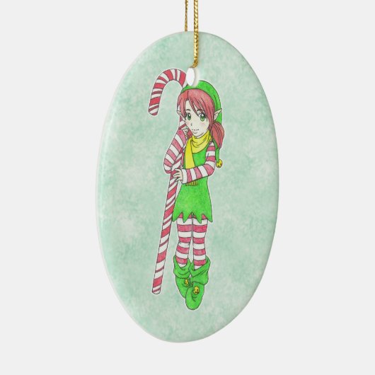 Kerstfeest Elf Ornament (Rechts)