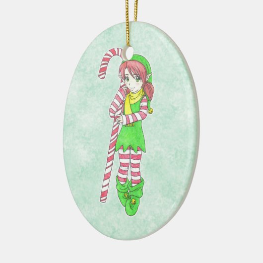 Kerstfeest Elf Ornament (Links)