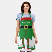 Kerstfeest Elf Santa's Helper Holiday Funny Cute Schort (Gedragen)