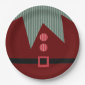 Kerstfeest Elf Suit Holiday Papieren Bordje (Voorkant)