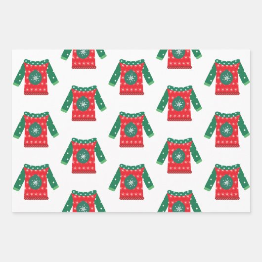 Kerstfeest- en feestgevels inpakpapier vel (Voorkant)