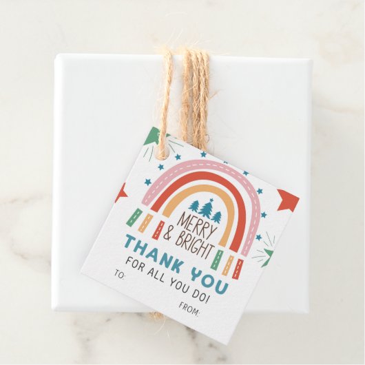 Kerstfeest en hartelijk dank bedankjes labels (In situ)