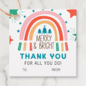 Kerstfeest en hartelijk dank bedankjes labels (Voorkant)