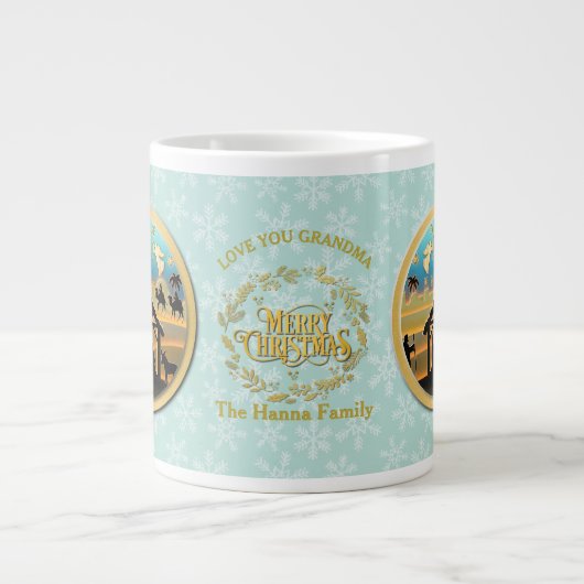 Kerstfeest en hou van je oma grote koffiekop (Voorkant)