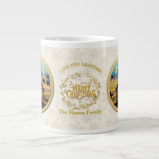 Kerstfeest en hou van je oma grote koffiekop (Voorkant)