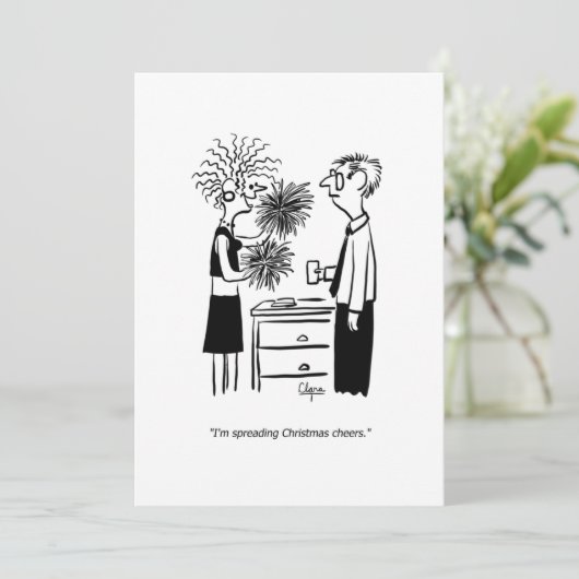 Kerstfeest en juichende uitnodiging (Staand voorkant)