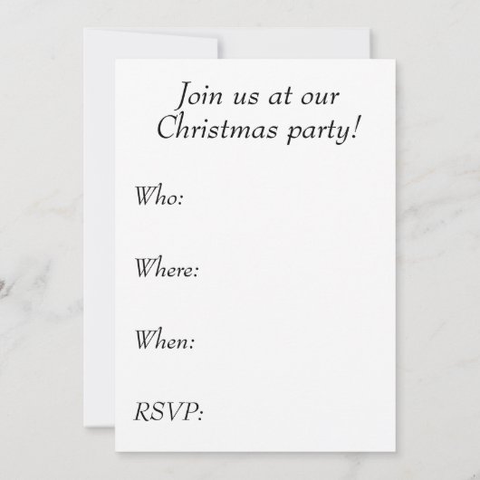 Kerstfeest en juichende uitnodiging (Achterkant)