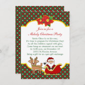 Kerstfeest en kinder kerstfeest kaart (Voorkant / Achterkant)