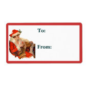 kerstfeest etiket (Voorkant)