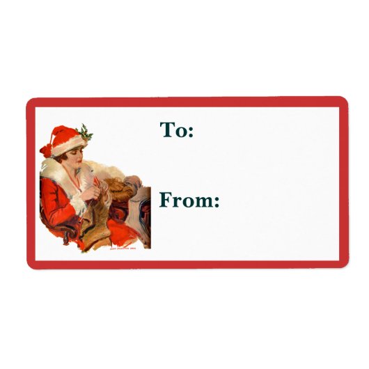 kerstfeest etiket (Voorkant)