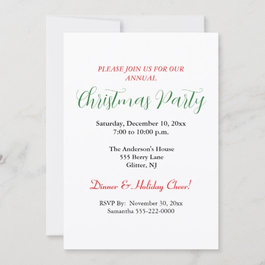 Kerstfeest Evergreen Dennen Takken Feestdagenkaart (Achterkant)