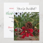 Kerstfeest Evergreen Dennen Takken Feestdagenkaart (Voorkant / Achterkant)