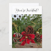 Kerstfeest Evergreen Dennentakken Feestdagenkaart (Voorkant / Achterkant)