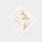 Kerstfeest Evergreen Gold Foil Kantoor Holiday Folie Servetten (Rechts)