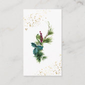 Kerstfeest Evergreen Holly Winter Wedding Informatiekaartje (Achterkant)