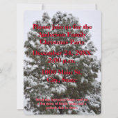 Kerstfeest Familie Foto Bingo Besneeuwde Boom (Achterkant)